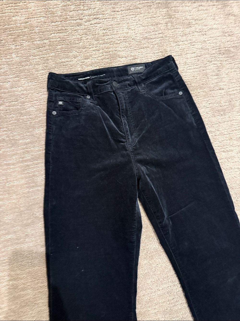 AG Alexis High Rise Bootcut Jeans in Black Velvet Size 28 - Picture 5 of 8